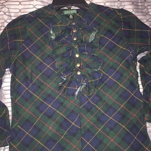 Lauren 3/4 Sleeve Ruffle Shirt